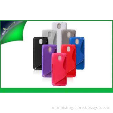 Scratchproof  Red / White S Shape TPU Case For Samsung Gala
